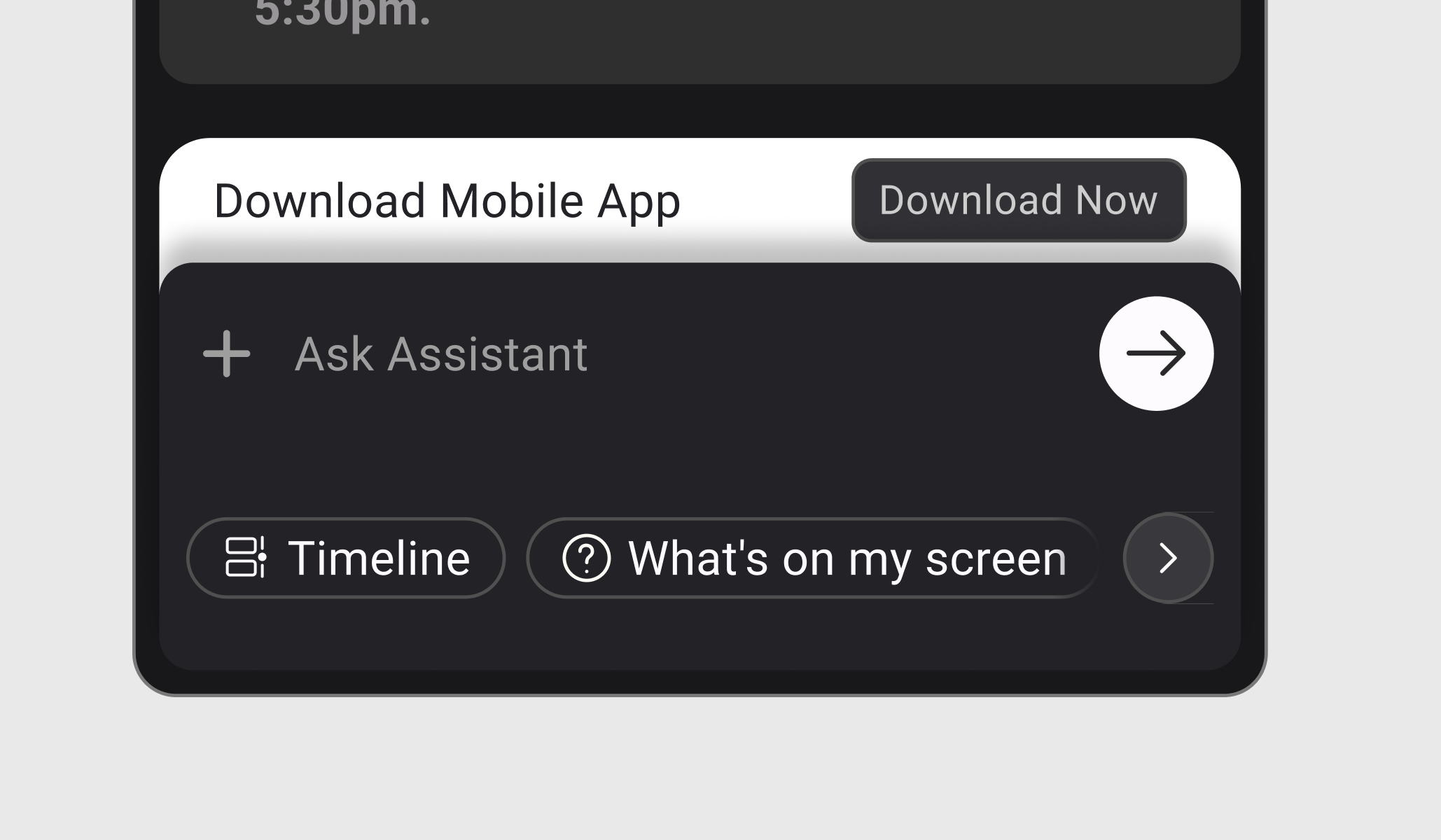 Side chat interface